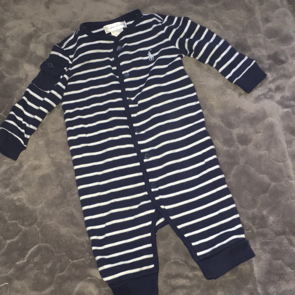 Ralph Lauren polo long sleeve romper 3 months